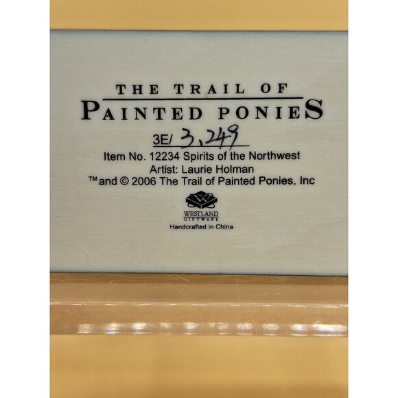 The Trail Of Painted Ponies SPIRITS OF THE NORTHWEST Figurine By Laurie Holman. - Picture 9 of 9